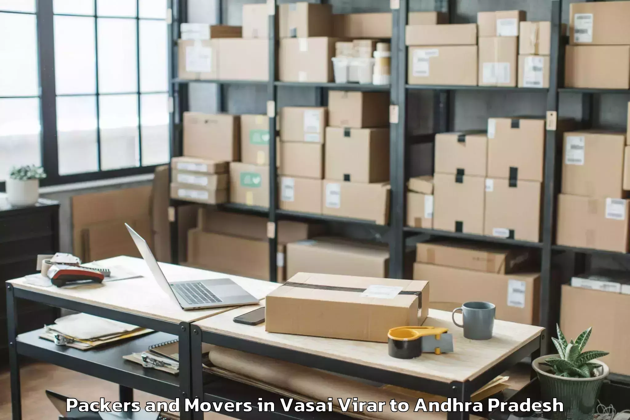 Professional Vasai Virar to Tenali Packers And Movers